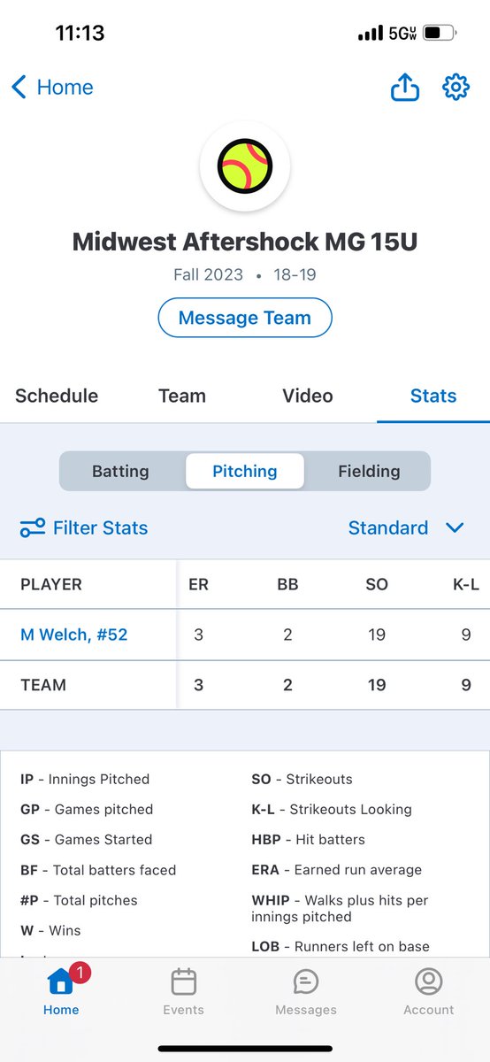 Maliawelch18's tweet photo. I subbed for the Midwest Aftershock 16U! 7 innings pitched. 2 walks with 19 strikeouts. 
#sophomore #varsity #softball #grad2026 #SVRRetweets #TopPreps #Los_stuff #D1uncommitted #legacylegendsS1 #ExtraInningSB @USSSAPride07 @NIUSoftball @RVC_Softball
My stats are below⬇️⬇️ https://t.co/LuJFFWfEfw