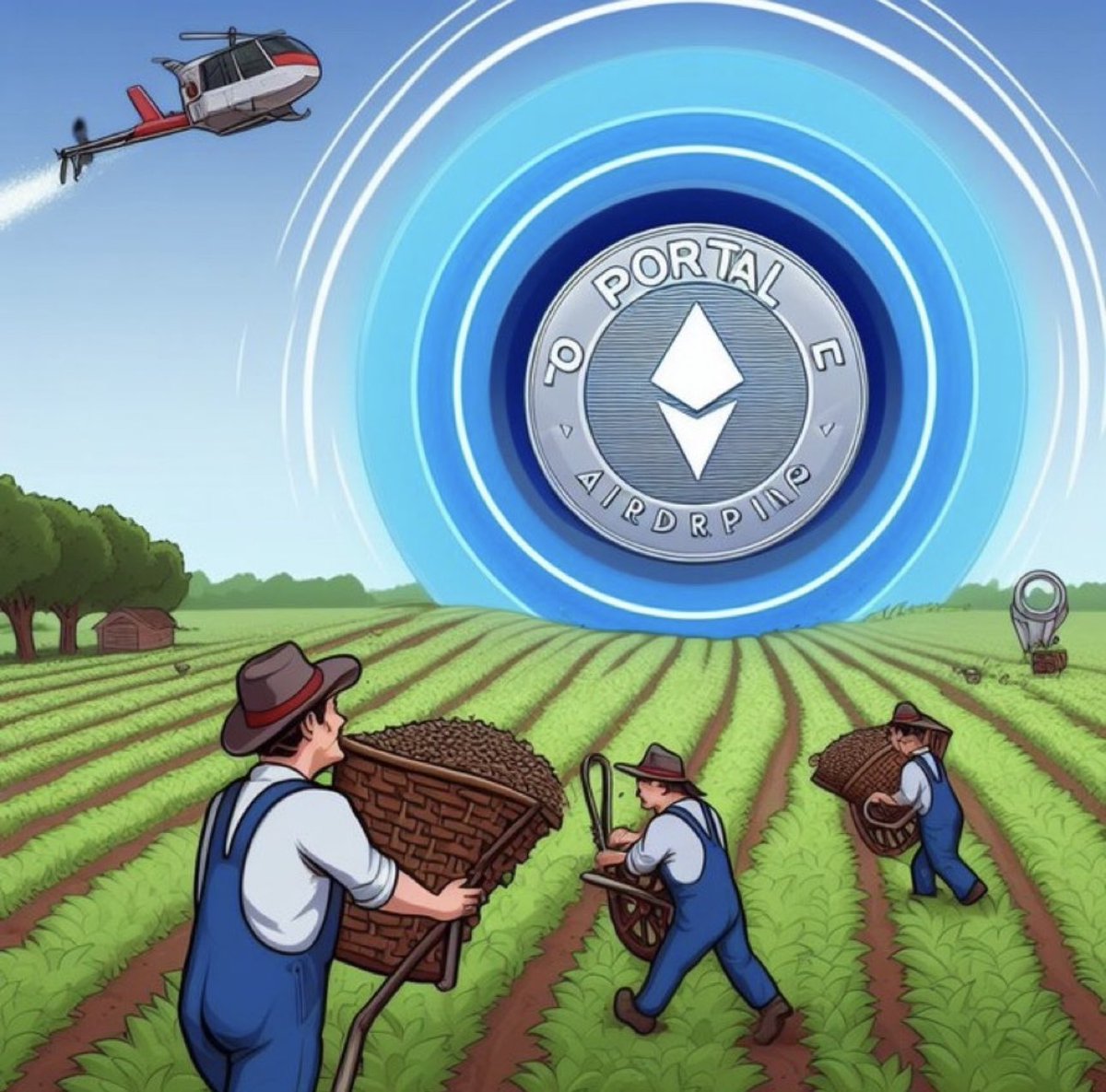 FARMER HARVESTING BEFORE THEY ENTER INTO $PORTAL <a href="/Portalcoin/">Portal</a> 

SOON YOU WILL BE ABLE TO EXCHANGE 💱 YOUR $PORTAL FOR FIAT.

HIT THE LIKE &amp; RETWEET BUTTON 🔘 IF YOU ARE ALSO WAITING.....