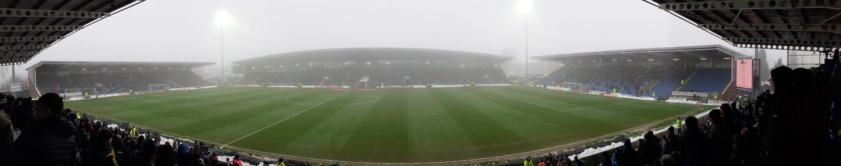 smilerhopper's tweet photo. #matchhopping #roundhopping at the smh stadium for @ChesterfieldFC
@TheVanaramaNL
(1st) v @leytonorientfc @EFL
League 1 (16th) in the @EmiratesFACup 2nd round game number 136 with @spireitepete winner plays @WatfordFC #myroadtowembley pitch covers worked game on. Bitter cold day https://t.co/GXPegHbl4F