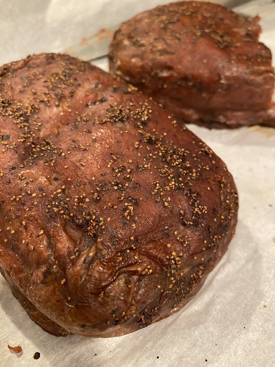 plantbasedjan's tweet photo. The other day I made a shockingly successful tofu/potato turkey.  So I thought, might as well give roast beef a try.  Black beans and beets. My brother said to call it Roast BEANf.  #plantbased https://t.co/Ve5UHgEyuc