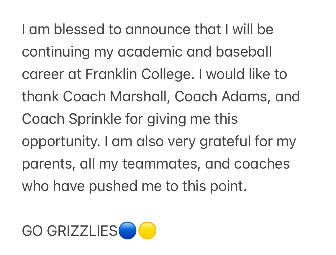 #committed <a href="/FCGrizBaseball/">Coach Marshall</a> <a href="/JakeSprinkle19/">Jake Sprinkle</a> @whodatcoachgriz <a href="/NewPalBaseball/">New Palestine Baseball</a>