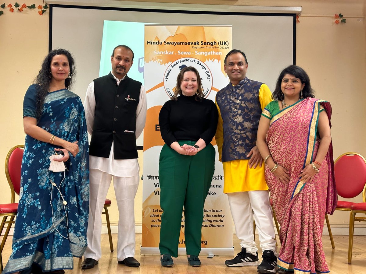 Celebrated #UKPW at Nottingham Shakha with immense Vigor &amp; enthusiasm!
Engaging debates were expertly moderated by MP <a href="/Ruthedwardsmp2/">Ruth Edwards MP</a> , Cllr <a href="/HariOm_UK/">Cllr Hari Om</a>, Cllr Hetvi Parekh, and HSS UK. MP @LillianGreenwood commended the Hindu Community and HSS UK for the good work.

#UKPW2023