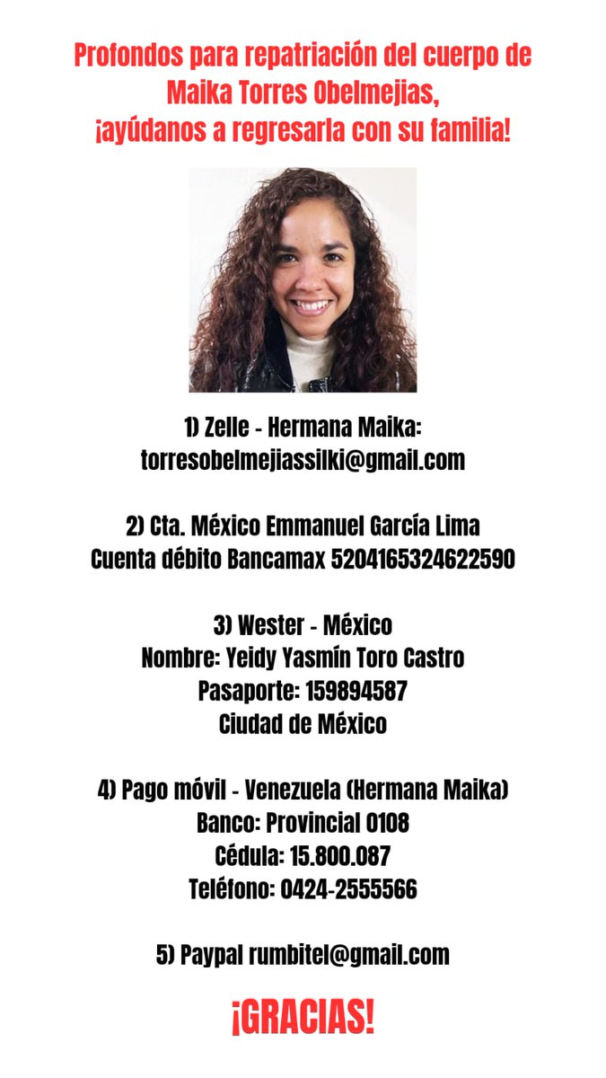 Aquí la información para quien guste ayudar !! #MaiSiempreEstarasEnNuestrosCorazones y en cada uno de los conciertos ✨🎶🎵
RT 🙏🙏
