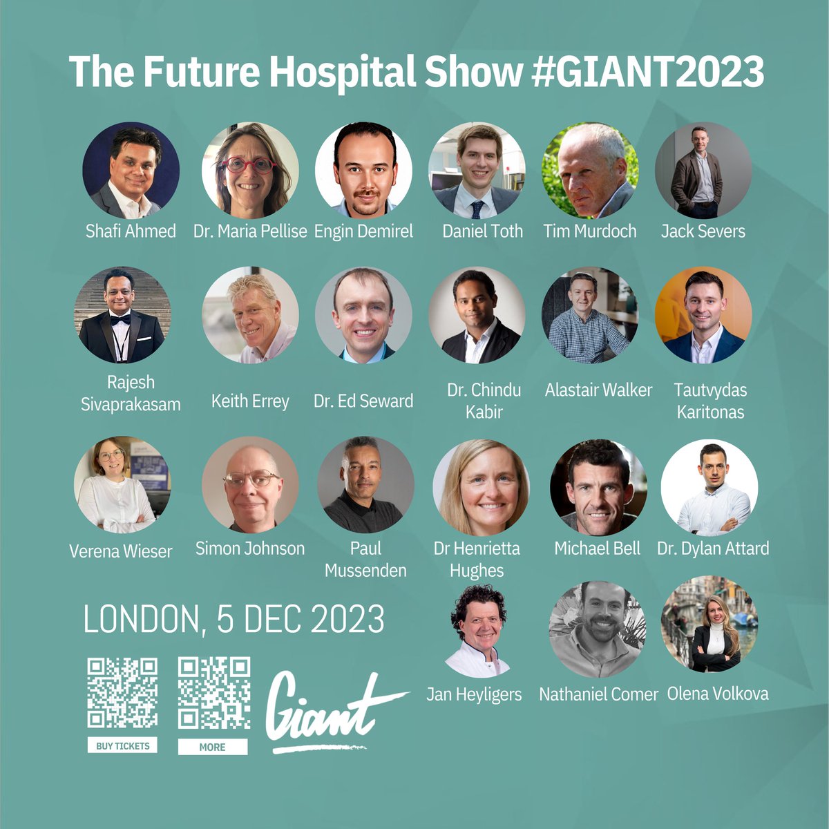 📢 We are looking forward to The Future Hospital Show tomorrow at #GIANT2023
<a href="/shafiahmed5/">Prof Shafi Ahmed PhD FRCS</a> <a href="/demirelengin/">Engin Demirel</a> <a href="/daniel_dt_toth/">Daniel Toth</a> <a href="/gje_llp/">Gill Jennings & Every</a> <a href="/sivaprakas4m_R/">rajesh sivaprakasam</a> <a href="/isansys/">Isansys Lifecare</a> <a href="/postop8/">PostOp</a> <a href="/cydarmedical/">Cydar Medical</a> <a href="/acorncompliance/">Acorn Compliance</a> <a href="/loritconsult/">Lorit Consultancy</a> <a href="/visevenmartech/">Viseven</a> <a href="/VZN_consulting/">VZN Consulting</a>
Register here:
🎫giant.health/tickets