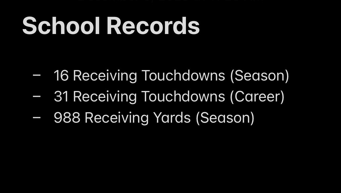 Season didn’t end the way we wanted it to but I am extremely grateful for @UHScubathletics Football for the past 13 years of my life #Cubs4L🖤💛 Senior Season Stats: - 42 Receptions - 988 Receiving Yards - 1,700+ All-Purpose Yards - 20 Total Touchdowns hudl.com/v/2Lezbq