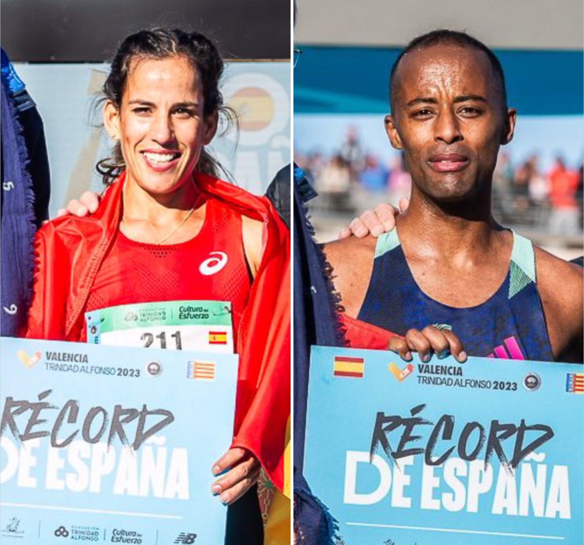 moxigeno's tweet image. ENHORABUENA TARIKU! ENHORABUENA MAJIDA! 
Doble récord España maratón en Valencia, con Tariku Novales 2.05.48 y Majida Maayouf  2.21.25. 👏👏👏
Crónica y resultados  👉 CARRERASDEMONTANA.COM
#maraton  #maratonvalencia  📸 @maratonvalencia