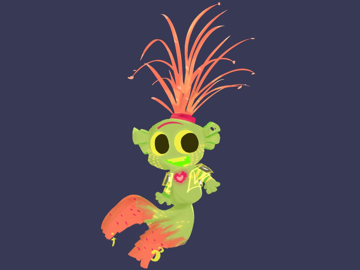 2bitz_star's tweet photo. low effort doodle of my troll sona! #trolls3 #TrollsBandTogether #trollsworldtour #trolls #technotroll https://t.co/4efdxWwsQW