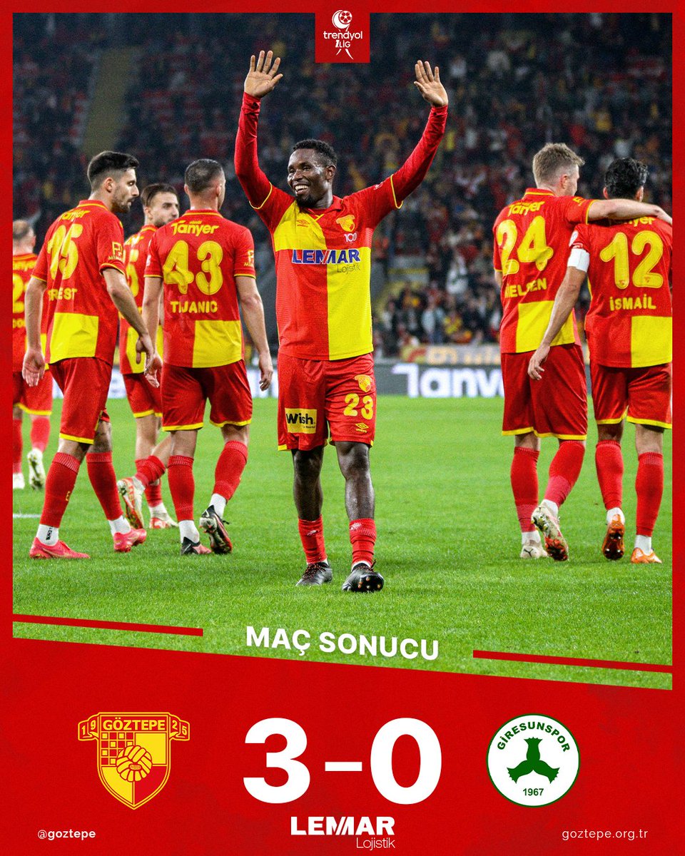 Evimizde 3 puanı 3 golle alıyoruz💛❤

#Göztepe #İnanGüzelGünlere