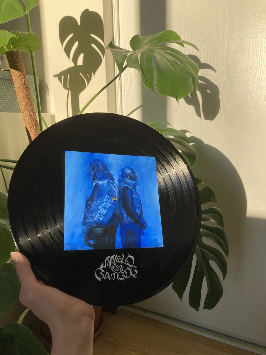 claravinyle's tweet image. Peinture sur vinyle 
Cover #LAMELOESTGANGX de @Tiakola_Meloo et @GazoMlg