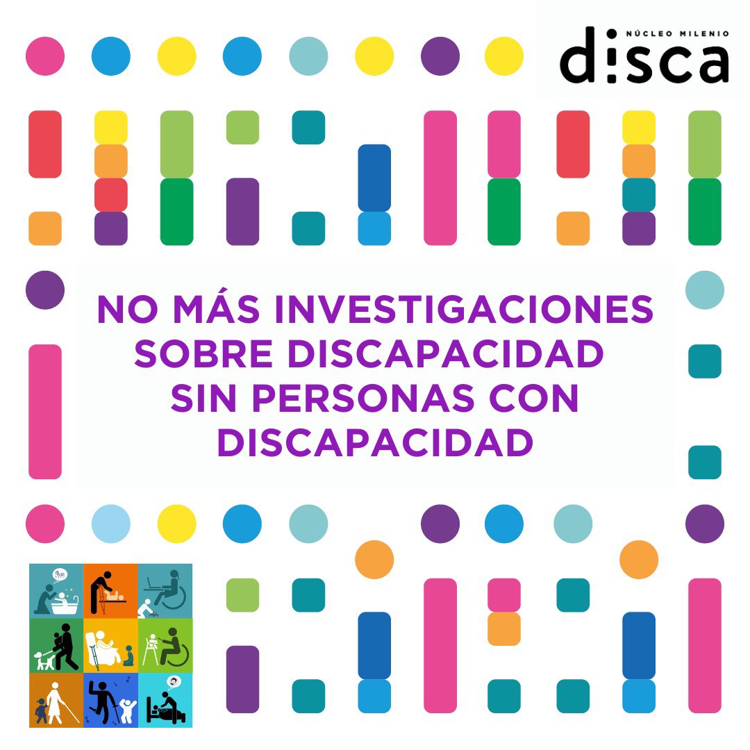 En el Día Internacional de las Personas con Discapacidad Núcleo Milenio DISCA y el Fondecyt DisPar reiteran la importancia de que en los centros y en los equipos de investigación haya personas con discapacidad investigando.
Una mayor diversidad de ideas entrega las mejores ideas.