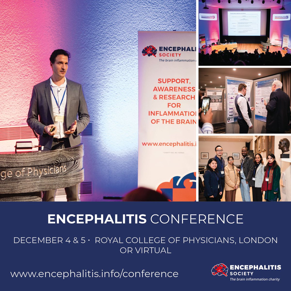 There is not long to go until #Encephalitis2023 450 people from 57 countries will be joining our annual conference online and at @RCPVenue in #London on Tuesday to share and discuss the latest developments in #encephalitis research. Find out more 👉 bit.ly/49Y9unI