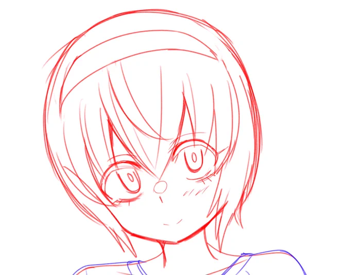 グッズ用ラフ久々にまっすぐ(?)ぺこら描いてる気がする 