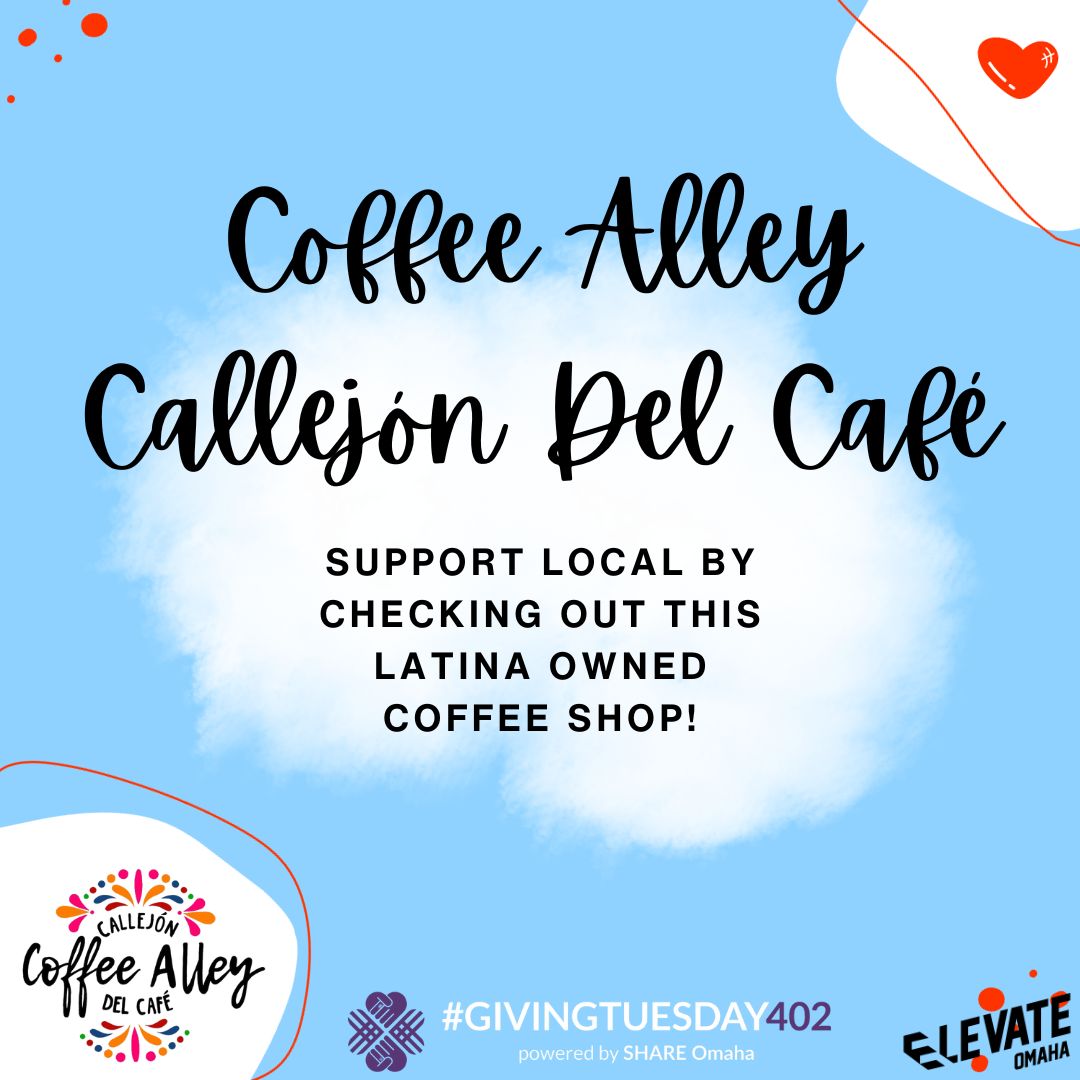 elevate_omaha's tweet photo. Huge thank you to Coffee Alley Callejón Del Café for hosting us this year on Giving Tuesday! Make sure to support local and check out this Latina owned coffee shop! https://t.co/c3gSfB1tzQ