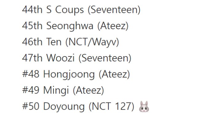 NCT 127 in Top 50 most searched male K-Pop idols on YouTube USA in 2023

22. #TAEYONG 
27. #JAEHYUN 
37. #HAECHAN 
38. #MARK 
50. #DOYOUNG 

#NCT #NCT127 #엔시티 <a href="/NCTsmtown/">NCT</a> <a href="/NCTsmtown_127/">NCT 127</a>