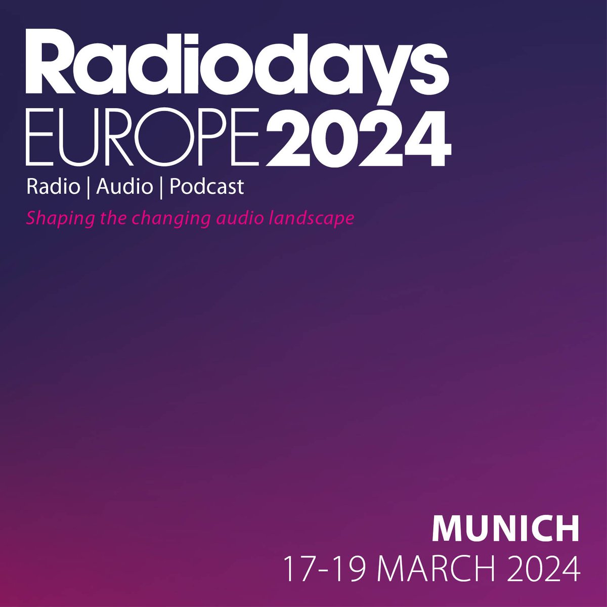 Early Bird Ticket extension for #RadiodaysEurope2024 until 08/12. Radio, Podcasting, Monetisation, AI, Innovation, Automotive, New Audiences, Management, Talent, Strategy topics at #RDE24 will help you shape the changing audio landscape. radiodayseurope.com/register-now/ DM for promo code