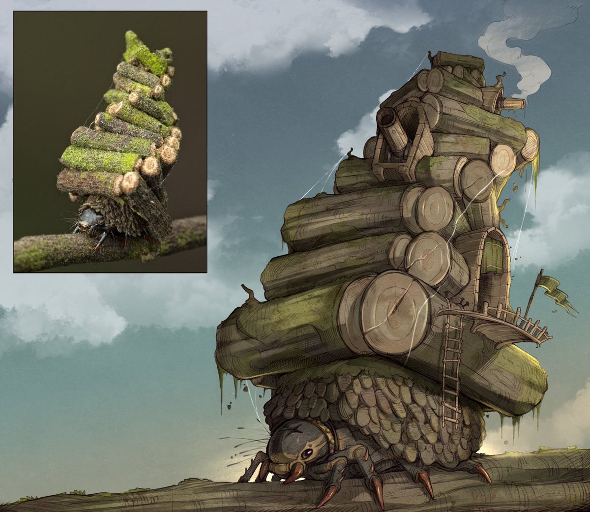 Rappenem's tweet image. Bagworm siege tower