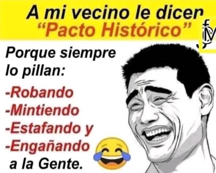 Quién de DERECHA DERECHA ME FALTA POR SEGUIR❓
No vagos
No inútiles 
No izquierda
No estúpidos 
No resentidos
No haraganes
No socialistas
No petroñeros
No limosneros
No fecodianos
No amargados
No pedigueños
No comunistas
No subsidiados
No sindicalistas