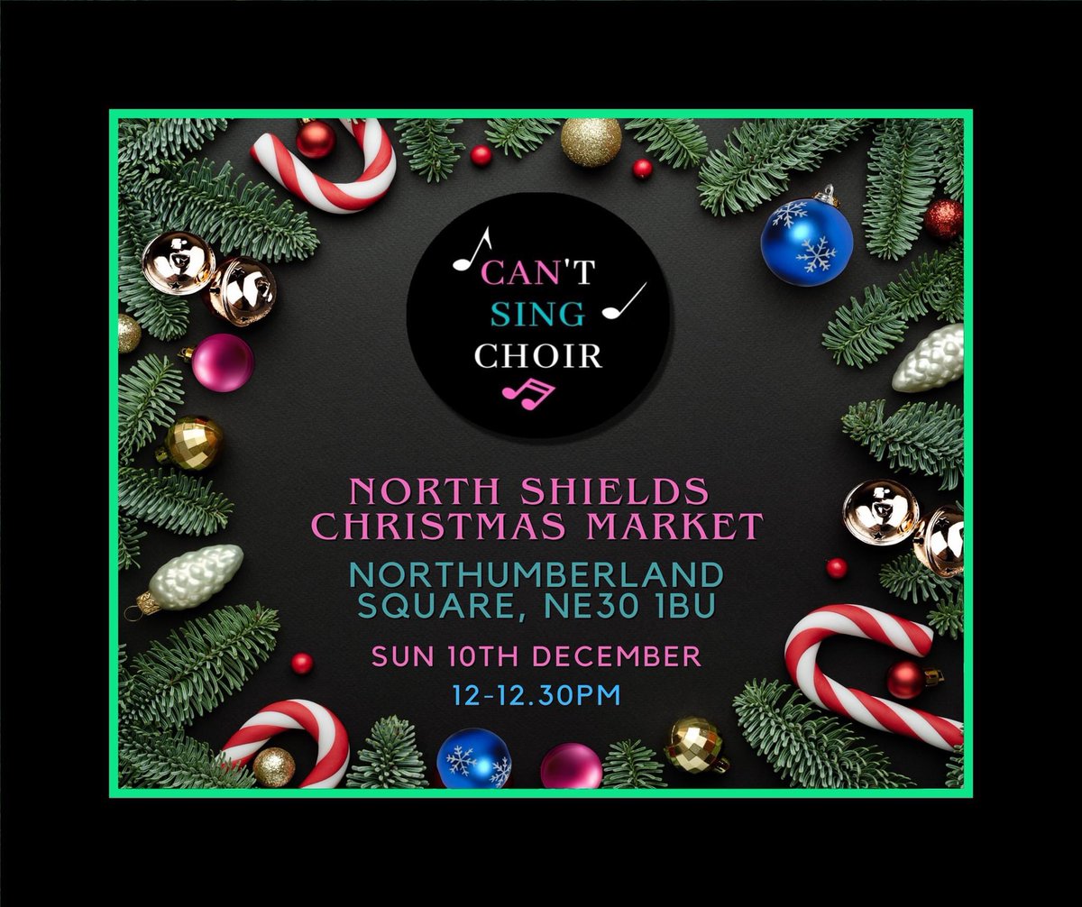 Not long now until our first festive performance of 2023! 🎄 Come and sing along with us 🎵🎹🎹🎹🎶 #singingforall #choir #northtyneside #NorthshieldsChristmasMarket