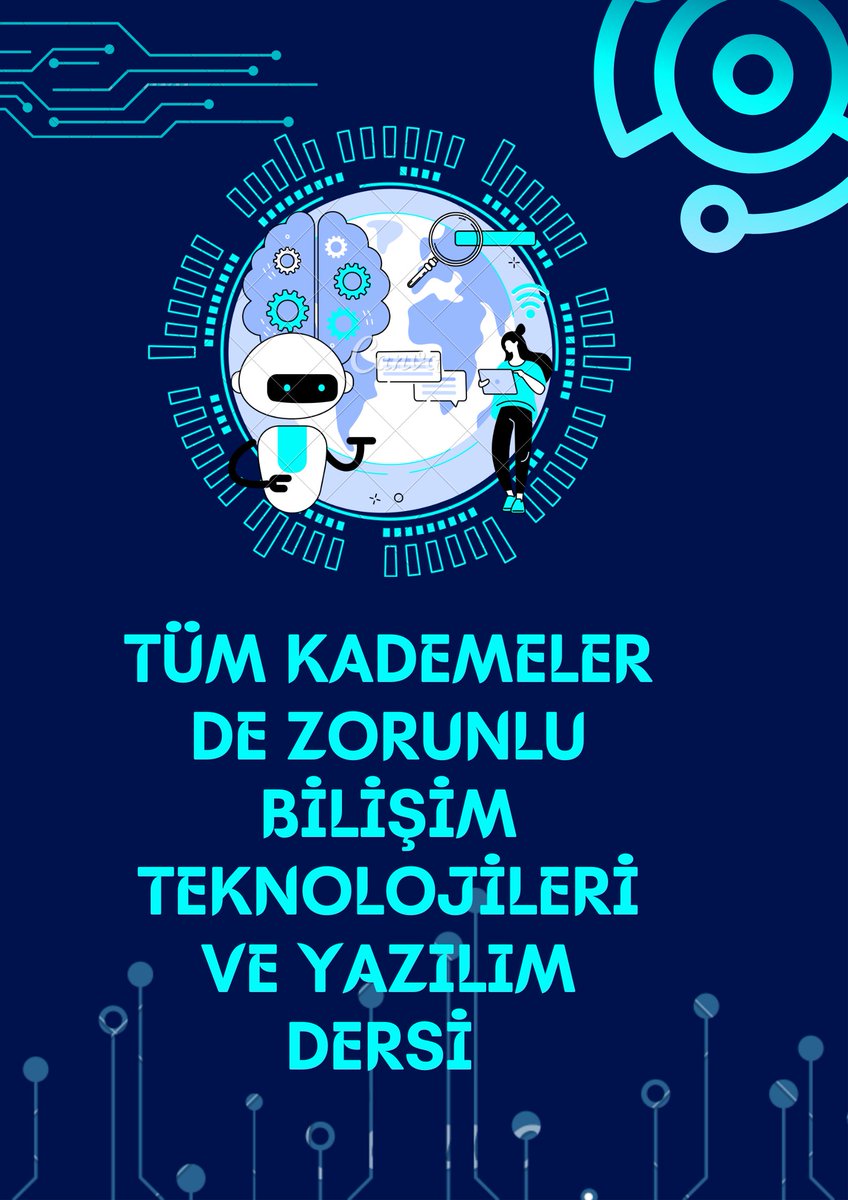 Her gün bol su içmeyi ve tüm kademeler de zorunlu Bilişim Teknolojileri Dersi olması gerektiğini hatırlatmak isteriz. 🥳 @tcmeb @Yusuf__Tekin @meb_ttkb