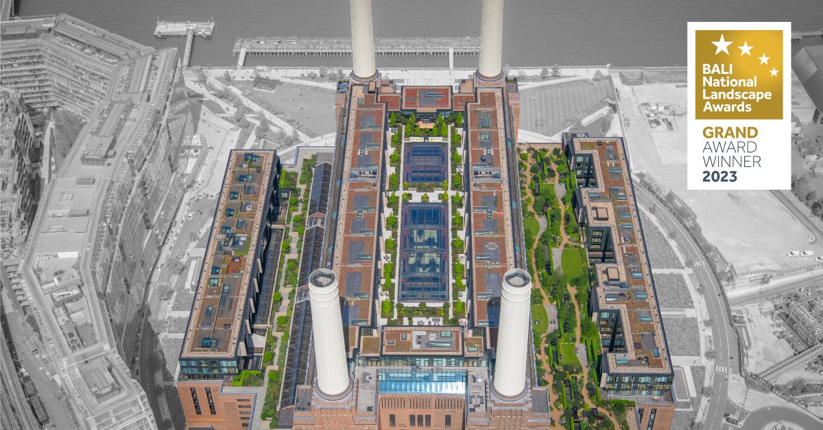 BALI_Landscape's tweet photo. It's Willerby Landscapes who takes home this year's Grand Award, sponsored by @Greentechltd for the impressive Battersea Power Station Phase 2 Roof Gardens, an exemplary scheme, raising the bemnchmark once again 🏆💚👏
#baliawards2023 #landscapingexcellence #balilandscapeuk https://t.co/NUNOQ64LMG