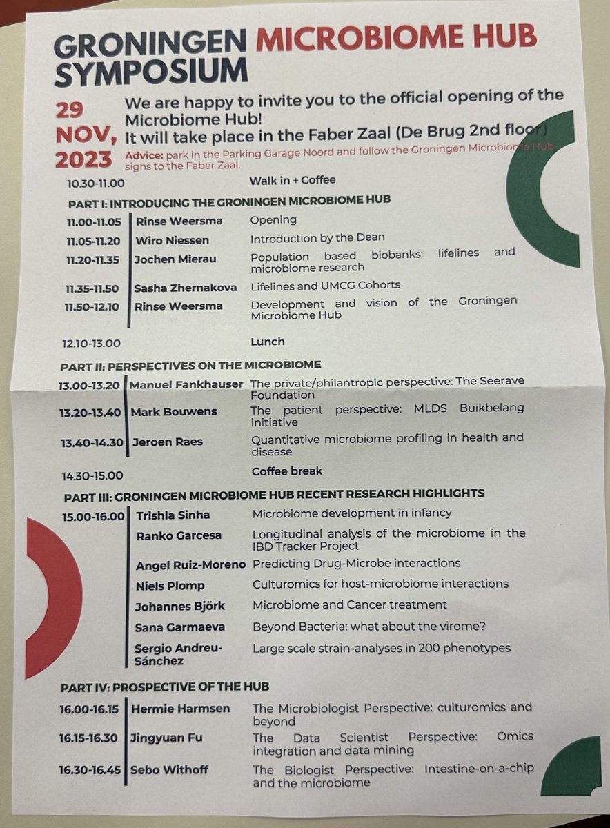 We're very happy that the Groningen Microbiome Hub has now opened a state of the art lab to integrate #datascience #culturomics and #wetlab to take the next step in #microbiome research <a href="/umcg/">UMCG</a>. Thanks to all speakers and participants at our opening symposium. <a href="/GroMicrobiome/">groningen_microbiome</a>