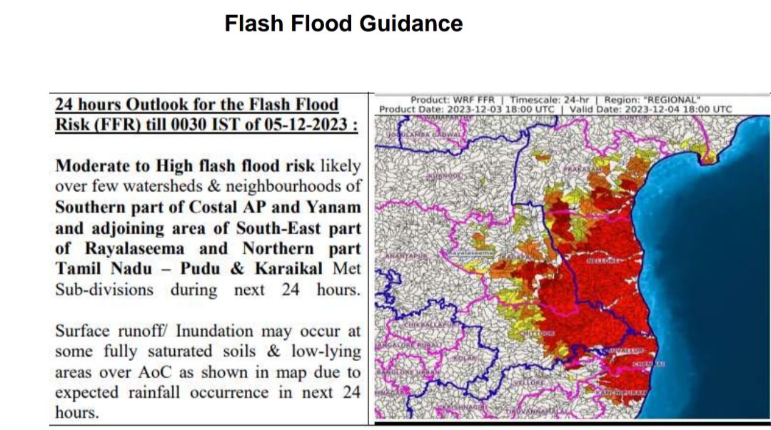 CycloneAnalyser's tweet photo. rain spell.#MICHAUNG reaches just near the Severe #Cyclone status & will reach near or equivalent of a #Hurricane by tomorrow & make the strongest #December Cyclone landfall for #AndhraPradesh day after in #KaveriDelta
1-2 meter storm surge above astronomical tide possible there https://t.co/GhJcvWP3u2