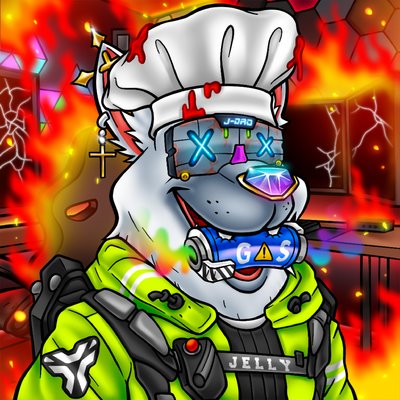 trumphat_sol's tweet image. JellyDawgs #6024 (S) went for 0.15 SOL recently. He's a rare pooch ranked at 487. Can someone in the Jellydawgs communtiy tell us what the (S) at the end of the nft number signifies? Don't fade these Dawgs. This art is fire 🔥. #JellyDawgs #Solana #SOL #SolanaNFTproject $Samo