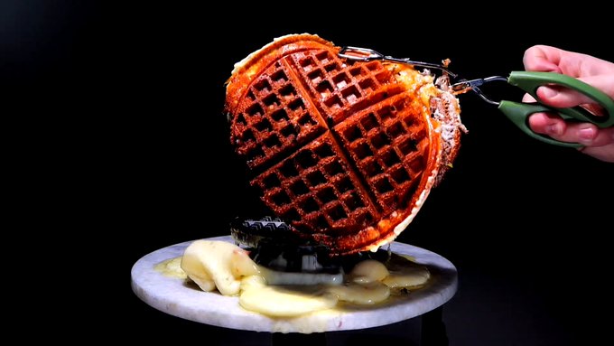 Can you Waffle a Block of Cheese? 🧀  The Answer is Yes. ✅  Full Video: https://t.co/amamd8Mgiu https://t