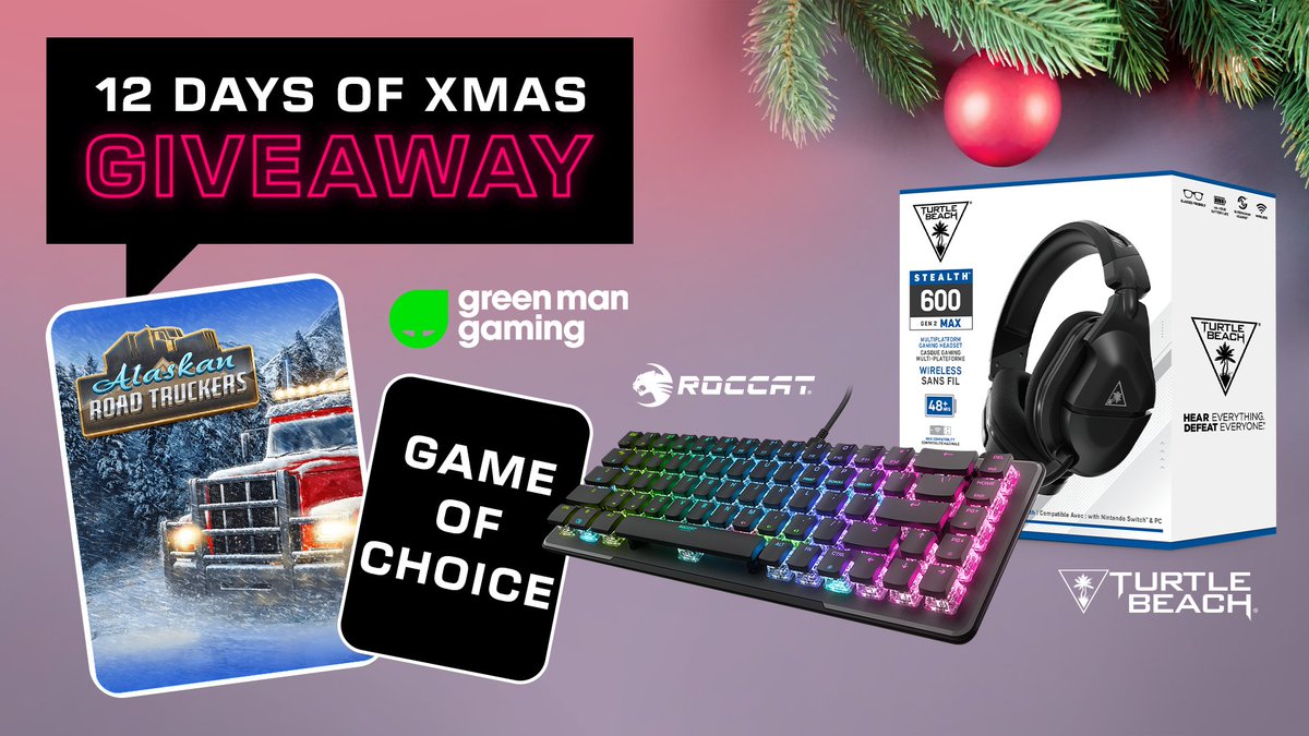 Day 3 of our 12 Days of Xmas Giveaways features @GreenManGaming! You could win... 🎧 Stealth 600 Gen 2 Max ⌨️ Vulcan II Mini 🚚 Alaskan Road Truckers 🕹️ Game of your choice Enter here 👇 sdqk.me/p/day-3-12-day…