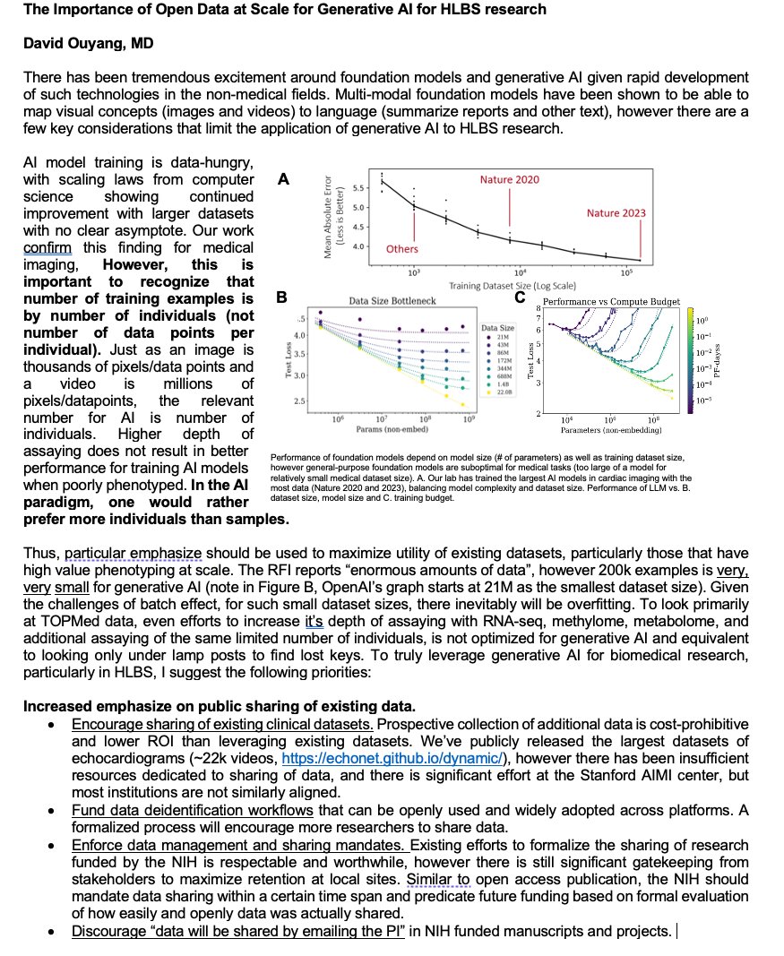 My response to the <a href="/nih_nhlbi/">NIH NHLBI</a>'s Request for Information around Generative AI.