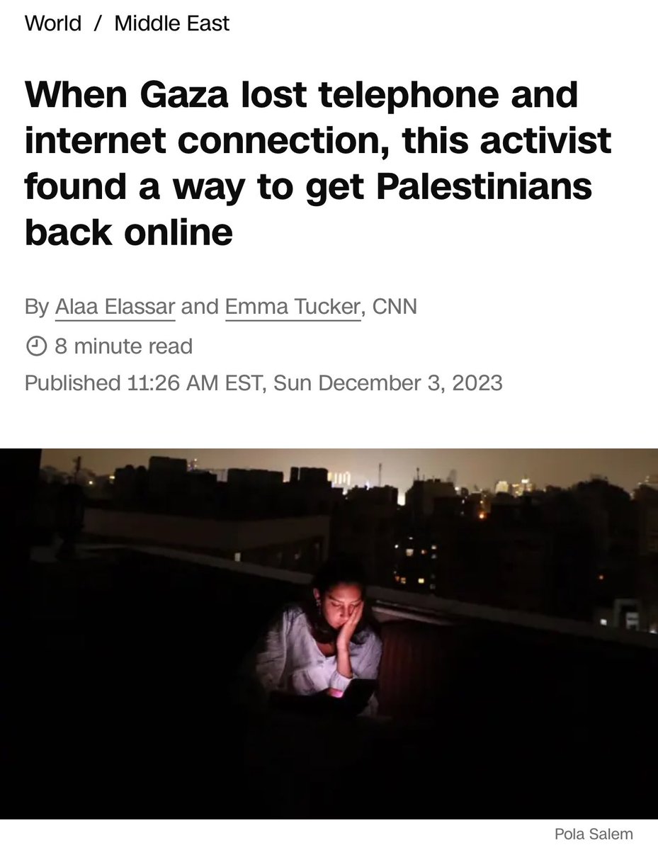 Thank you @alaaelassar 🙏🏼 #ConnectingGaza @Connectinghu_ Read the whole story: edition.cnn.com/2023/12/03/mid…