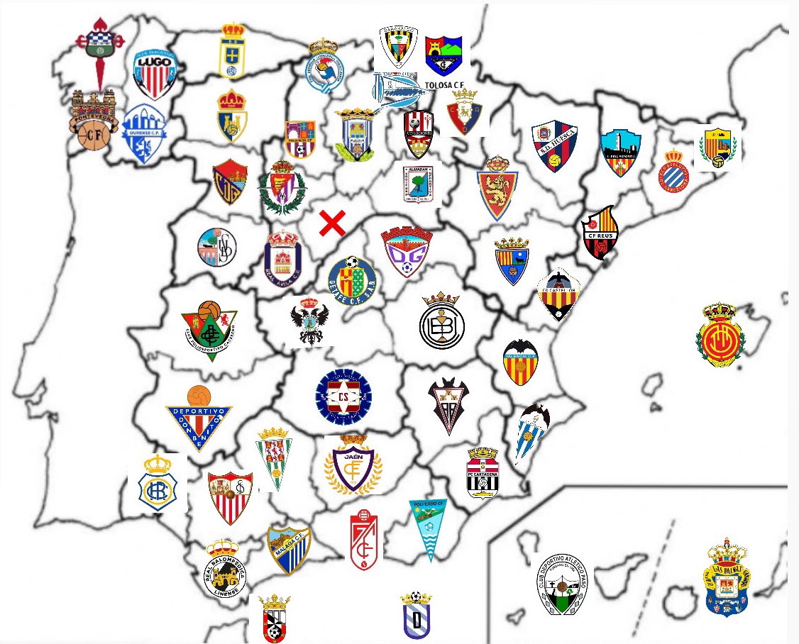 javipucela_'s tweet photo. Mapa definitivo con mis equipos favoritos de cada provincia de España. Cátedra, simple✍🏻 https://t.co/h0tmqjvfWn
