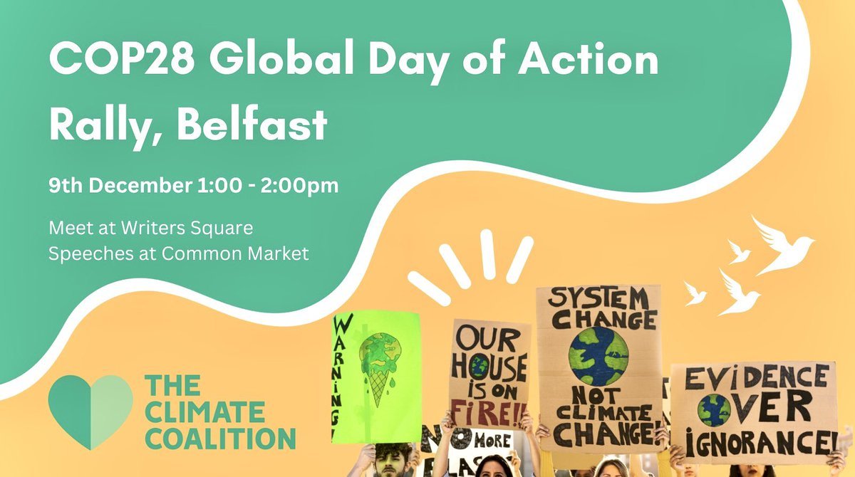 Please attend this important #COP28UAE demo in Belfast! Great to see it supported by @NIC_ICTU and the trade union movement.

Workers justice = ecojustice

#BloodCarbonCop #decolonizeconservation #landgrabs #greenwash #indigenouslandback
#ClimateJustice #JustTransition