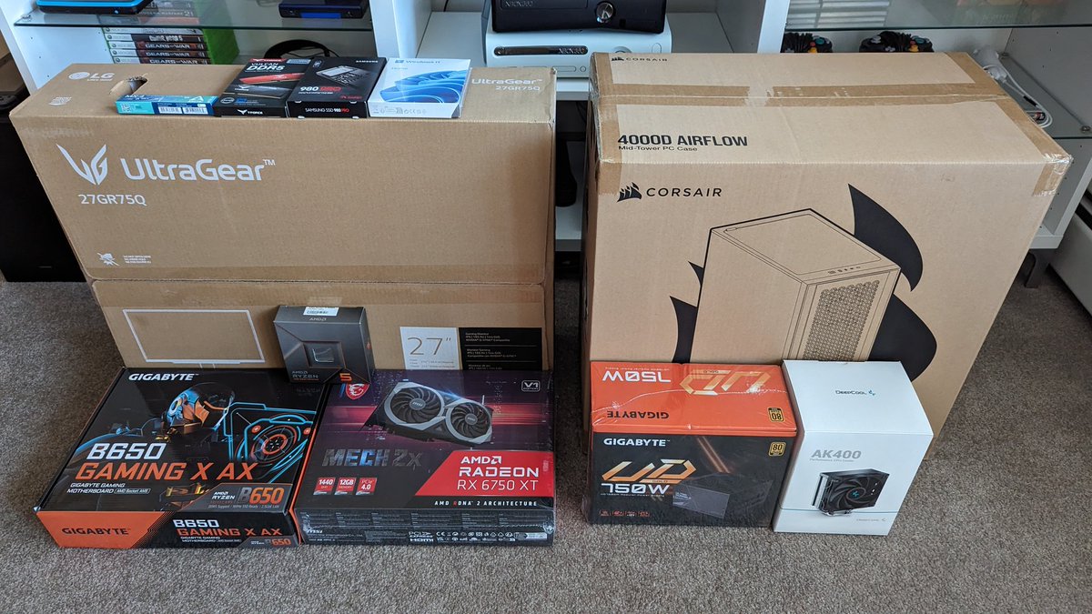 IronSnake208's tweet photo. I took advantage of Black Friday this year and am finally ready to build a PC for the first time! https://t.co/9NO9zPLB0y