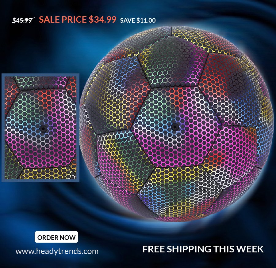DesignClip1's tweet image. HEADY TRENDS™ REFLECTIVE FOOTBALL
DO YOU WANT TO MAKE A GAME OF FOOTBALL MORE INTERESTING?
Sale Price Only $34.99 (Free Shipping in this week)
Free Order Now: cutt.ly/twPt0PCe
#football #soccer #nfl #sports #futbol #fifa #sport #premierleague #messi #calcio