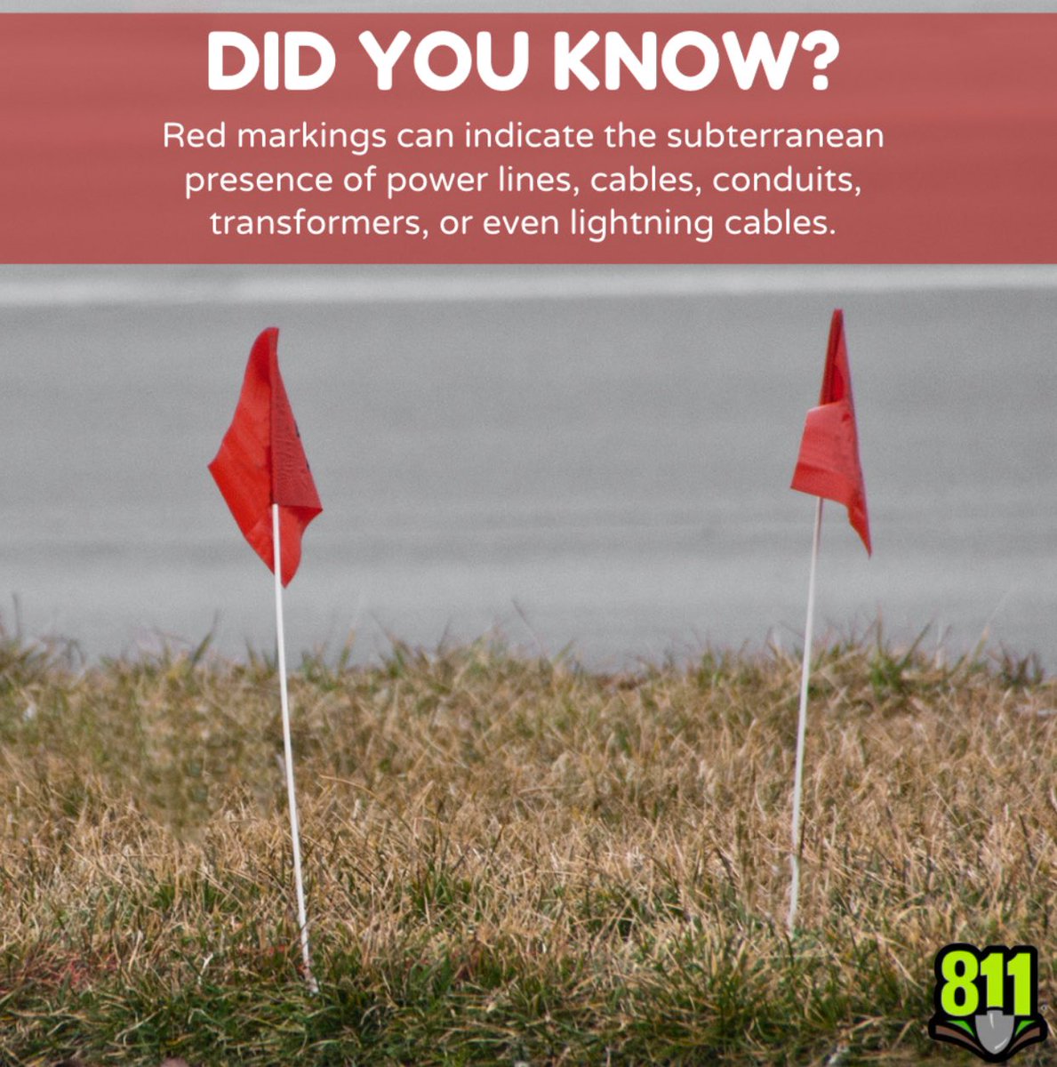 DPA_Training's tweet photo. Did you know? 🔍 

Red markings signal the hidden presence of power lines, cables, conduits, transformers, or even lightning cables. Stay informed, stay safe! ⚡🚧

#SafetyFirst #KnowYourMarkings #DamagePreventionAcademy #EnergyWorldnet https://t.co/W5zLPZc35Y