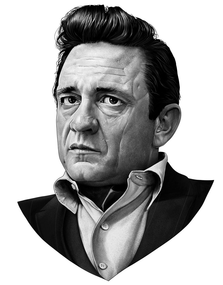 “Success is having to worry about every damn thing in the world, except money.” ― Johnny Cash #illustration #portrait