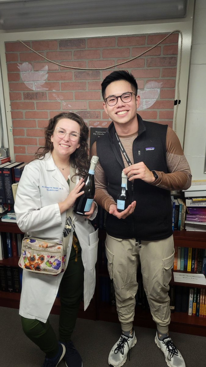 Elizabeth Page, MD 🧠 (@synapticpage) on Twitter photo We have the most incredible interns at <a href="/CLENeurons/">Cleveland Clinic Neurology Residents</a> ☺️ This is the amazing <a href="/bradleyongmd/">Bradley Ong, MD</a> after getting a champagne tap on his *first* LP of residency 🥳🍾 celebratory prosecco courtesy of our wonderful staff, Dr. Moss. We have the most incredible interns at <a href="/CLENeurons/">Cleveland Clinic Neurology Residents</a> ☺️ This is the amazing <a href="/bradleyongmd/">Bradley Ong, MD</a> after getting a champagne tap on his *first* LP of residency 🥳🍾 celebratory prosecco courtesy of our wonderful staff, Dr. Moss.