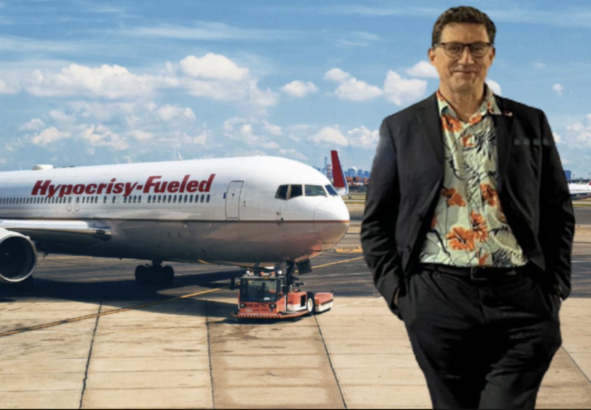 DrHaroldNews's tweet photo. Climate Crisis Solved By New Plane That Runs On Green Party Hypocrisy https://t.co/MR9yQwYTWO