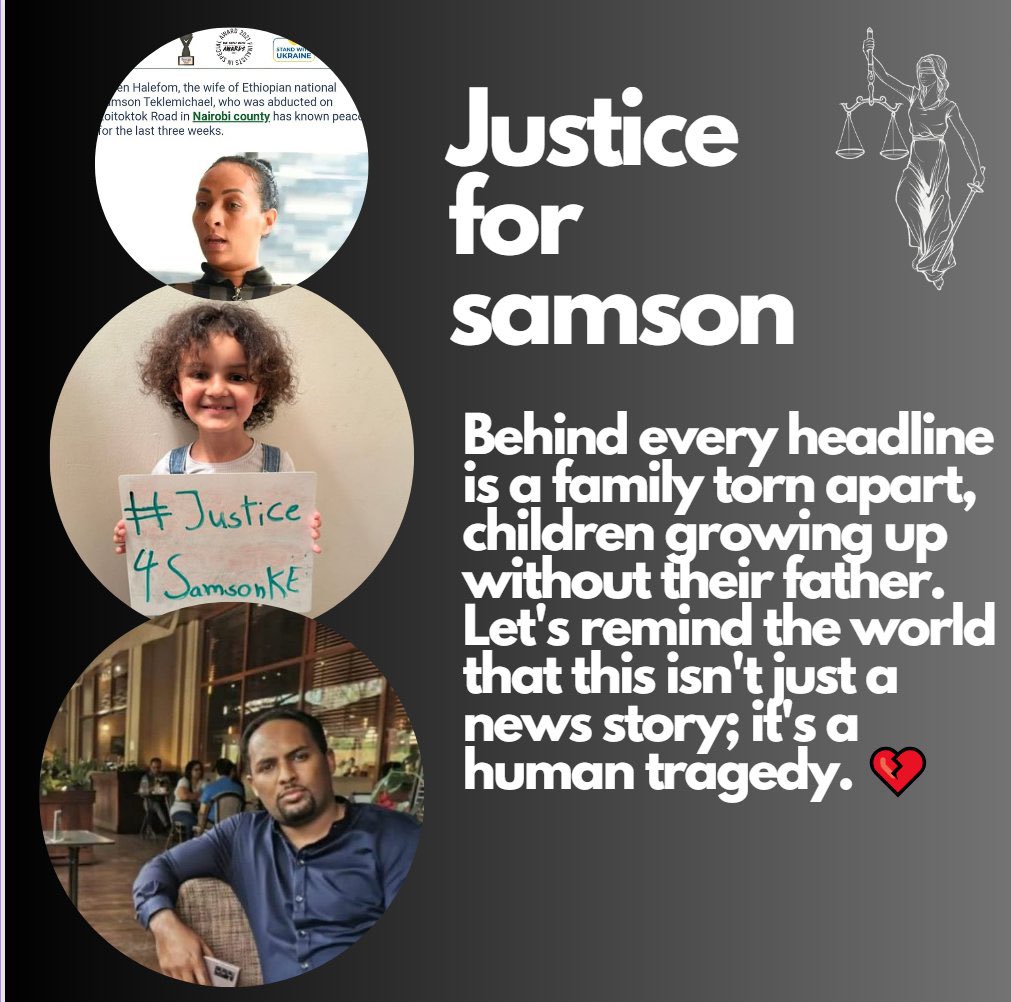 Meritigray4's tweet photo. We want Justice for Samson and his family. No one is above the law.
#Justice4SamsonKE
#KenyaIsNotSafe
@ButaDubi
@RedwanHussein
@williamruto
#2YearIsTooLong https://t.co/CMDY4HgpNV