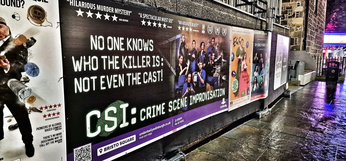 It was on this day 10 years ago that I met Rachel E Thorn in a pub in Oval and we decided to put together an improvised murder mystery.

 Go and do your goofy side projects everyone. Sometimes they get out of hand in the best possible way.

 Thanks to the <a href="/CrimeSceneImpro/">Crime Scene Impro</a> team.