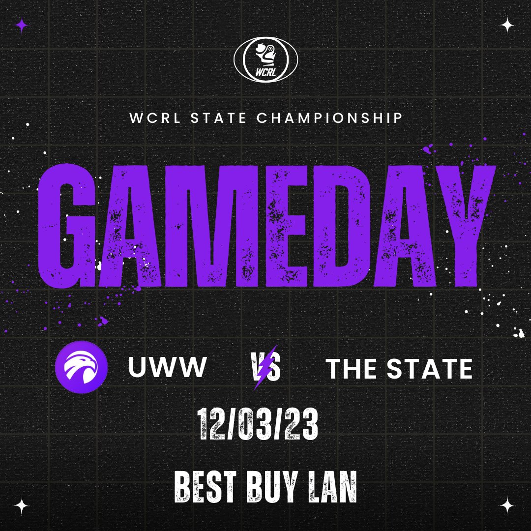 UWWRocketLeague's tweet photo. Today we have a chance to become State Champions. Already won the Division, lets finish the job. https://t.co/8PQXRpBGG0