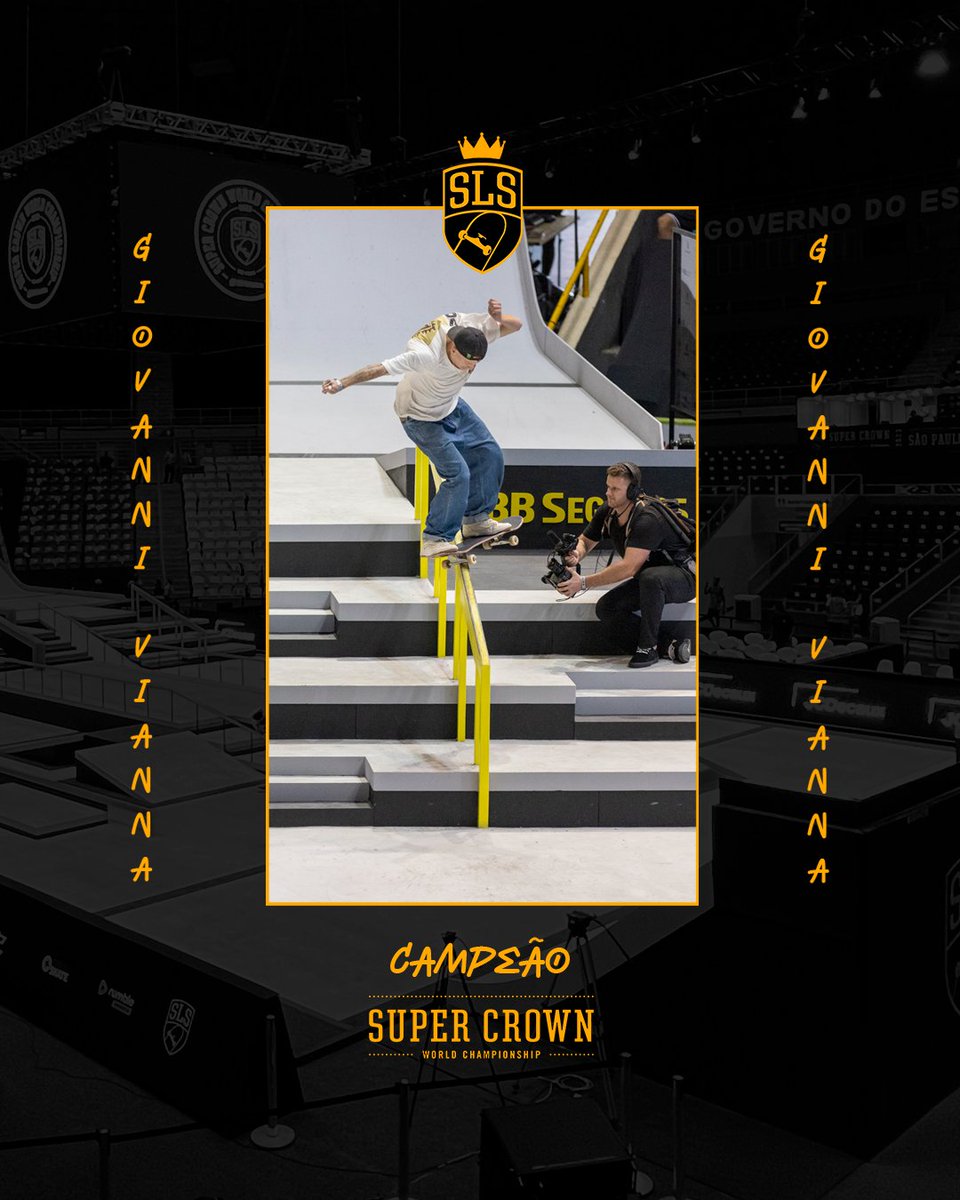 cbskoficial's tweet photo. Giovanni Vianna é campeão do SLS Super Crown World Championship!!! 🏆🥇

O brasileiro conquistou seu primeiro ouro no SLS! Parabéns, gigante!

Foto: @juliodetefon

#SLS #SLSBrasil #Skate #Skatebrasil #SuperCrown #CBSk #SomosTodosCBSk #SkateboardingBrasileiro @sls https://t.co/BbiDwY3k3V