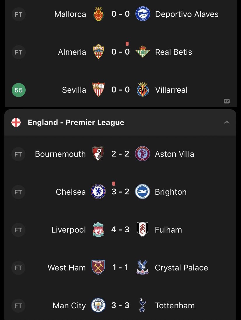 CFC_Janty's tweet photo. Premier league vs La Liga 😭😭😭😭 https://t.co/Qufy6Dwsys
