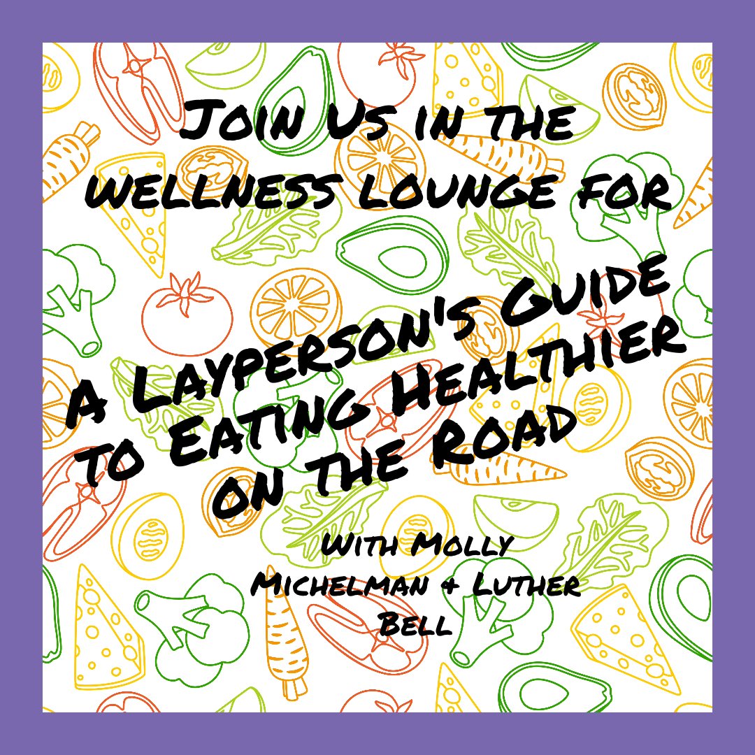 Kick off your #LDI2023 in the Wellness Lounge, with nutrition educator Molly Michelman and healthy lifestyle obsessed industry professional Luther Bell for the presentation“A Layperson’s Guide to EatingHealthier on the Road.” Check the link in the bio for the full schedule!