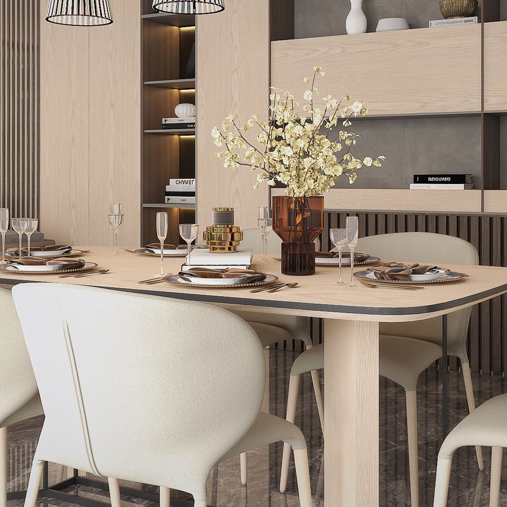 HomiloCompany's tweet image. ❕ Luminous Dining: A Contemporary Space Awash With Light &amp;amp; Warmth 
A dining room design distinguished by airy openness, where bright wood tones and abundant light craft an atmosphere of cheerful elegance. #diningroomdecor #diningroomdesign #diningroomtable #diningroomstyle
