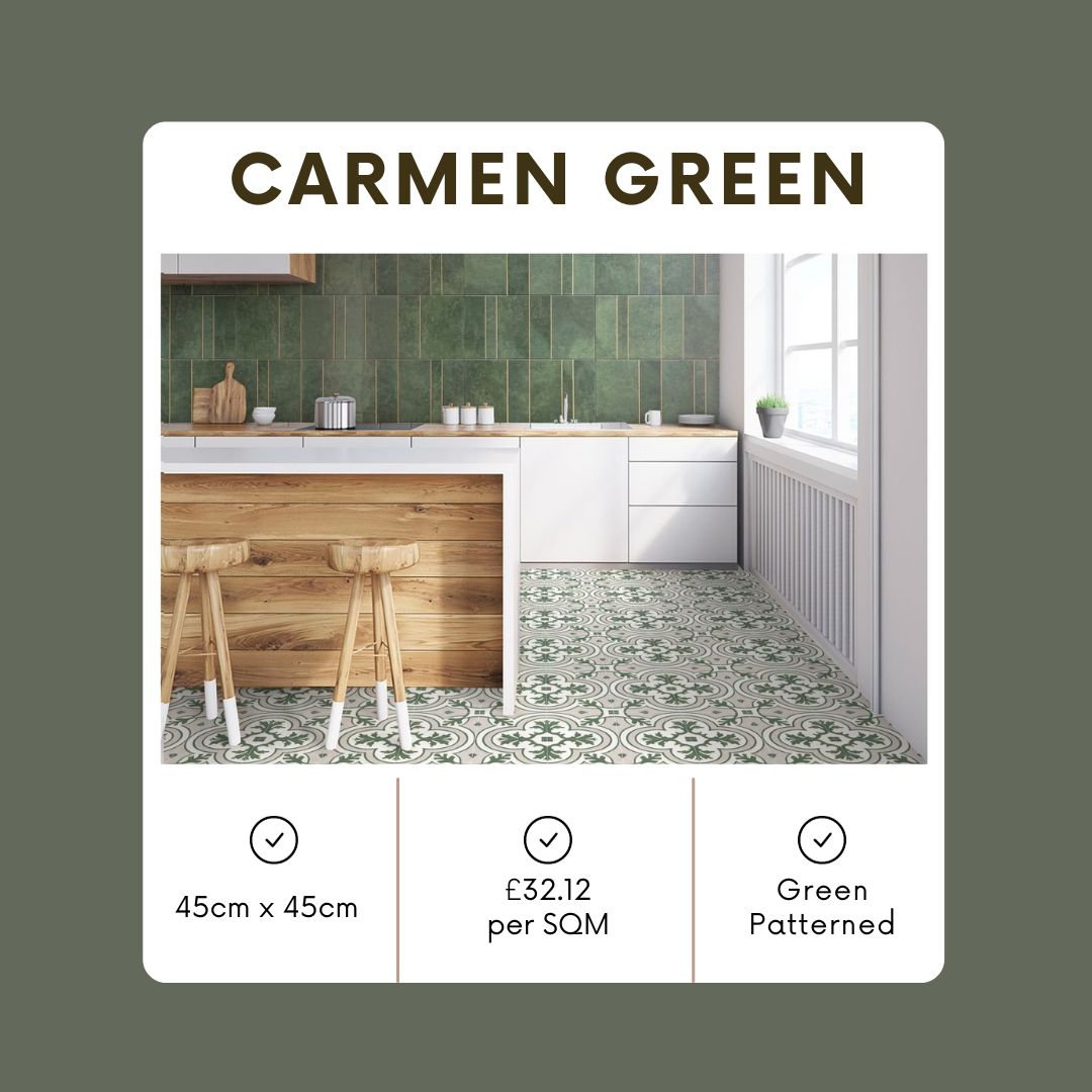 The newness that just keeps on giving...

Our Carmen Green floor tiles are both simple and elegant 😍

What's more... you can also shop these stunning Kian Green Wall Tiles to match at Tilemarket 🙌