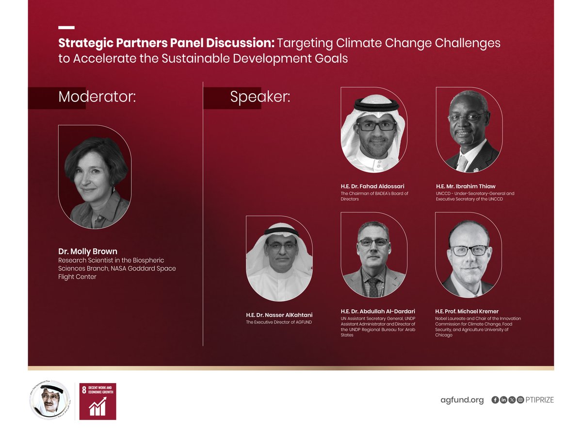 Stay tuned for an engaging and insightful strategic partners panel discussion during the 2022 #Prince_Talal_International_Prize Award Ceremony tomorrow.  #TogetherfortheSDGs