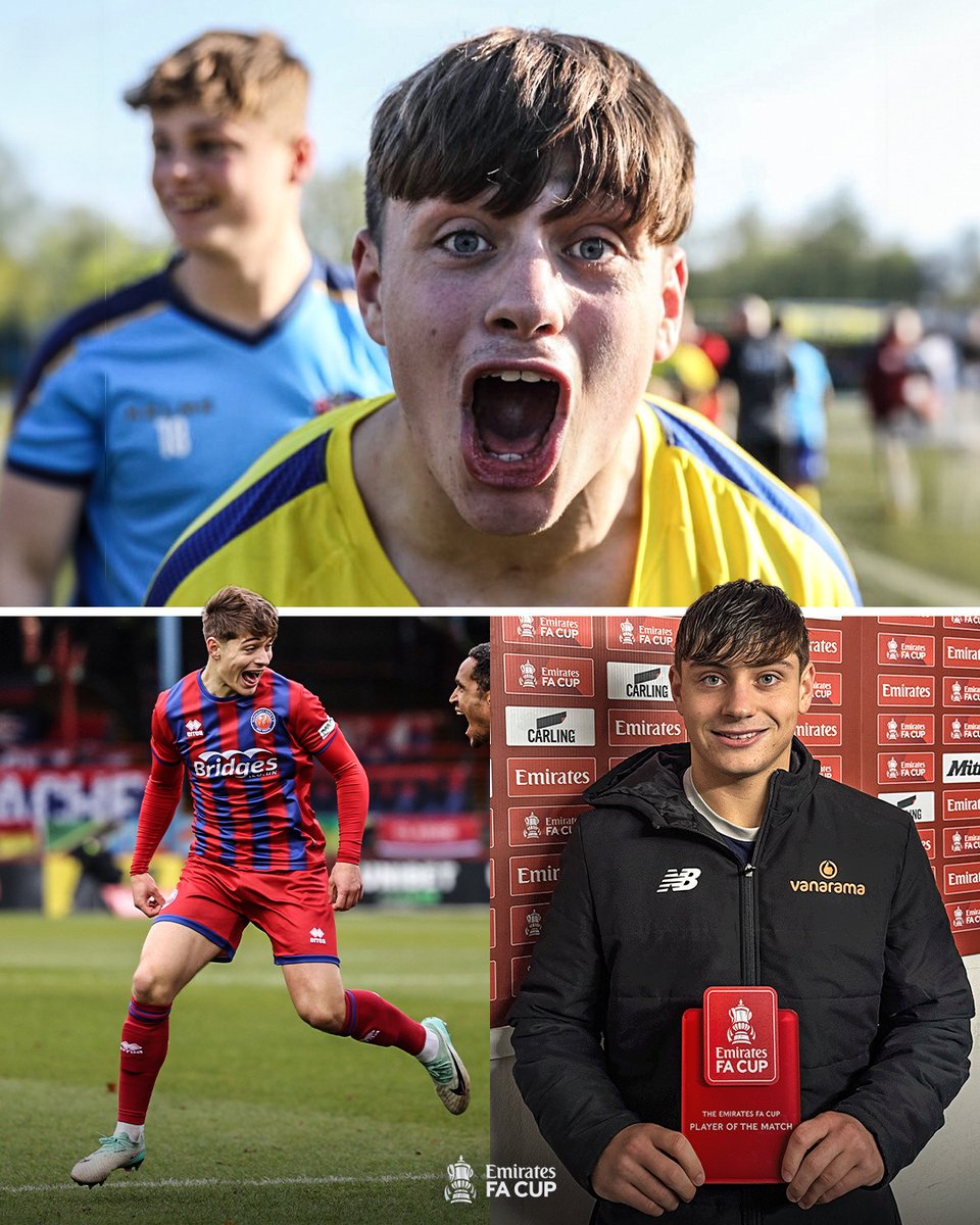 EmiratesFACup's tweet image. Just a few months ago, 19-year-old Josh Stokes was playing in step 4 of non-league for @AFCSudbury 📈

Today, he bagged a brace for @OfficialShots, winning the #EmiratesFACup player of the match in their second round tie ⭐️