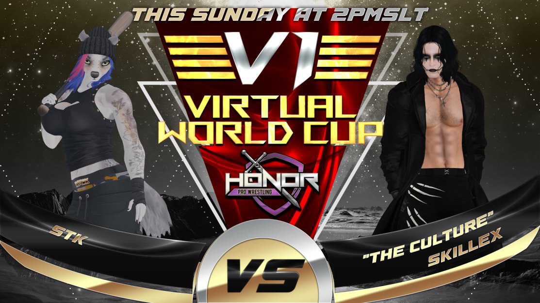 ROUND TWO of the VIRTUAL WORLD CUP is going down right now for #OBLIVION at 2pm.SLT!

We have STK going head to head with SKILLEX!
Who's going to advance?
ONLY ONE PLACE AND TIME TO FIND OUT!

#SecondLife Landmark:
maps.secondlife.com/secondlife/Ser…